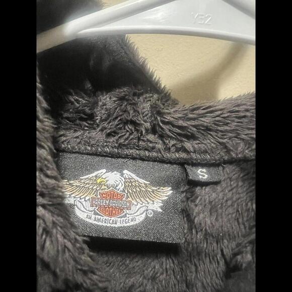 Harley-Davidson Authentic Hooded Fleece Jacket Full Zip Womens Small Harley Logo - Picture 7 of 7